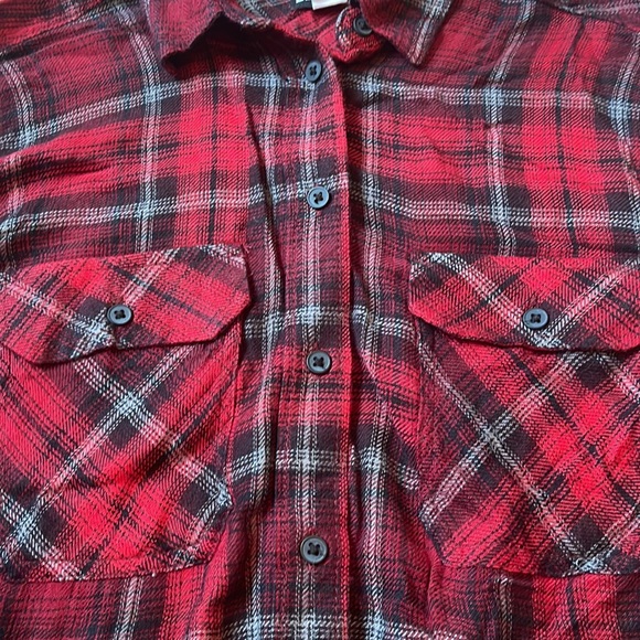 BDG Red Plaid Shirt - Picture 2 of 4